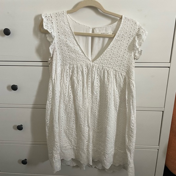 Mustard Seed White Embroidered Romper/Dress - Picture 2 of 4